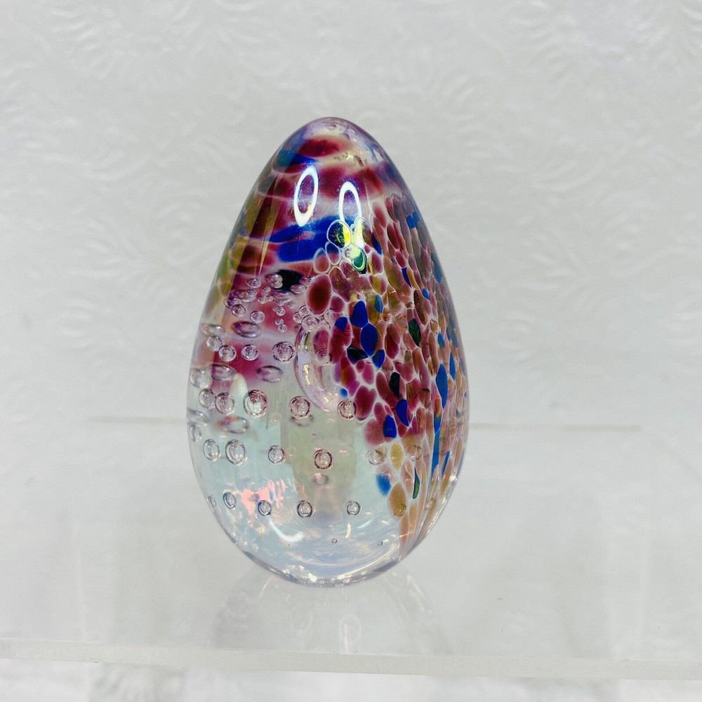 Glass Eye Studio GES 1999 Egg Paperweight